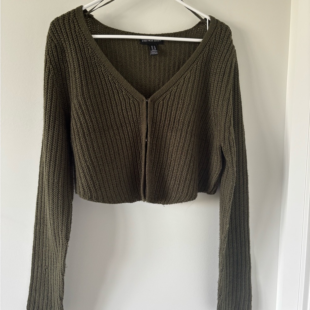 Urban Planet Olive V-Neck Sweater